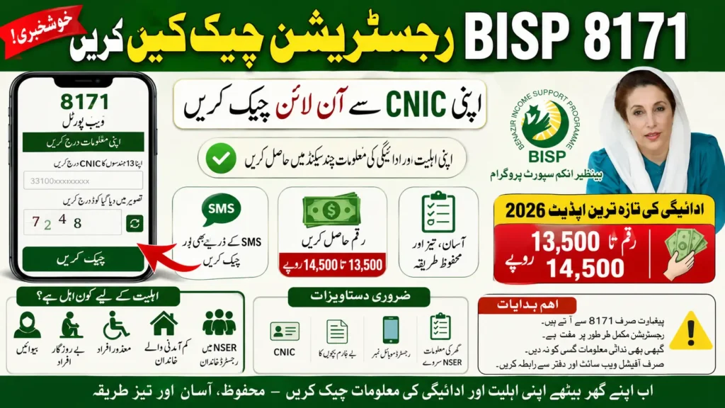 BISP 8171 Registration Check by CNIC Online