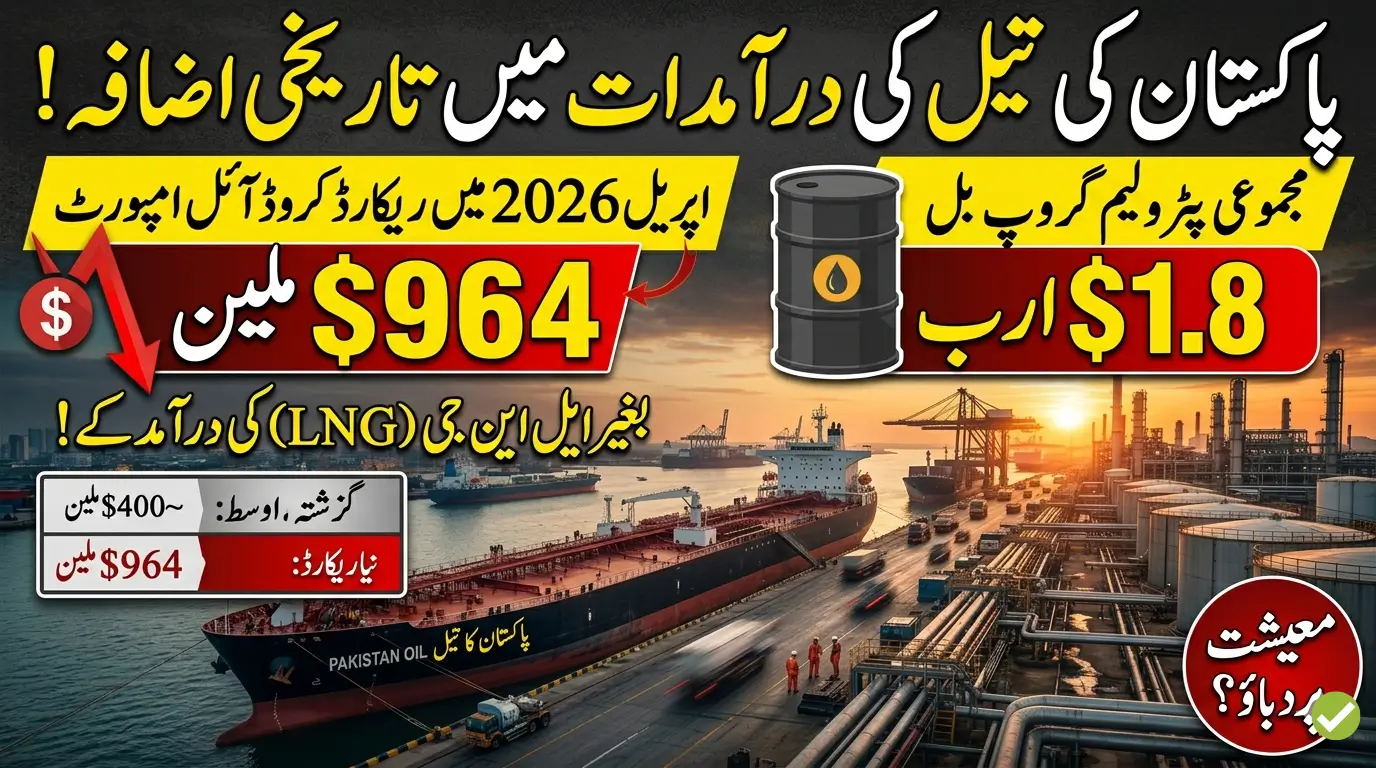 Pakistan’s Crude Oil Imports Hit Record High of US$964 Million in April 2026