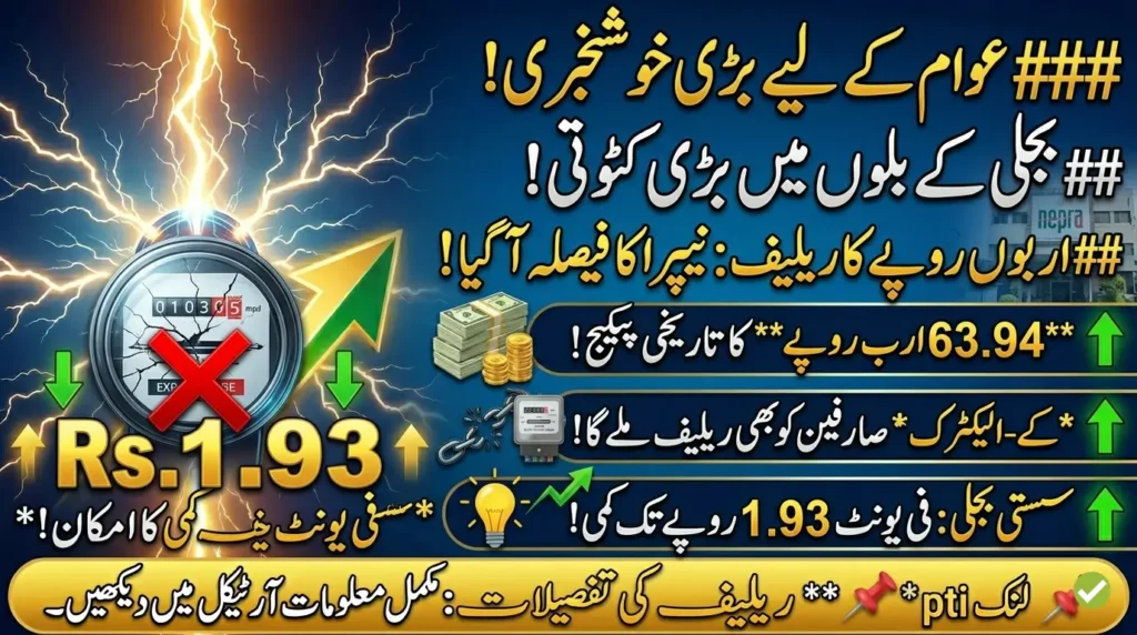 Power Consumers Across Pakistan Likely to Get Major Relief